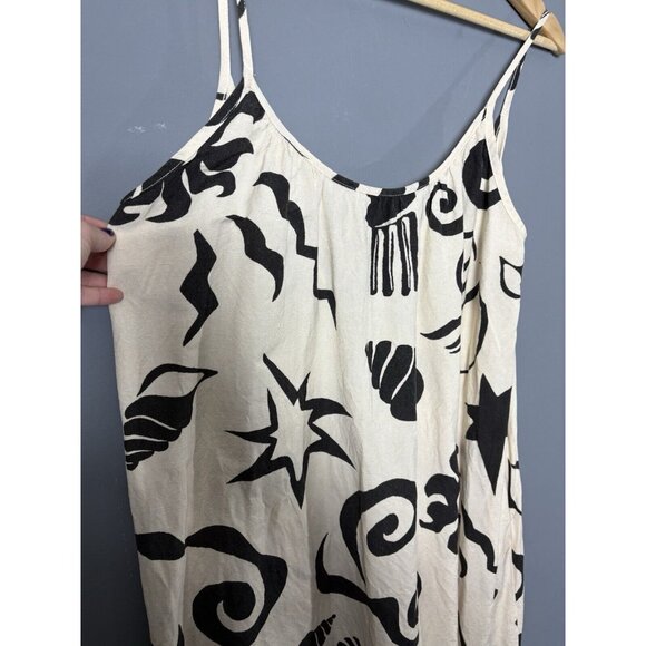 *FLAW, READ* UNTITLED IN MOTION Womens XXL Ophelia Abstract Dress Bamboo/Linen - Picture 3 of 11